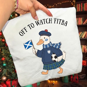 Off To Watch Fitba PNG: Scottish Goose Soccer Fan png Funny Scotland Football Graphic (Digital Download)