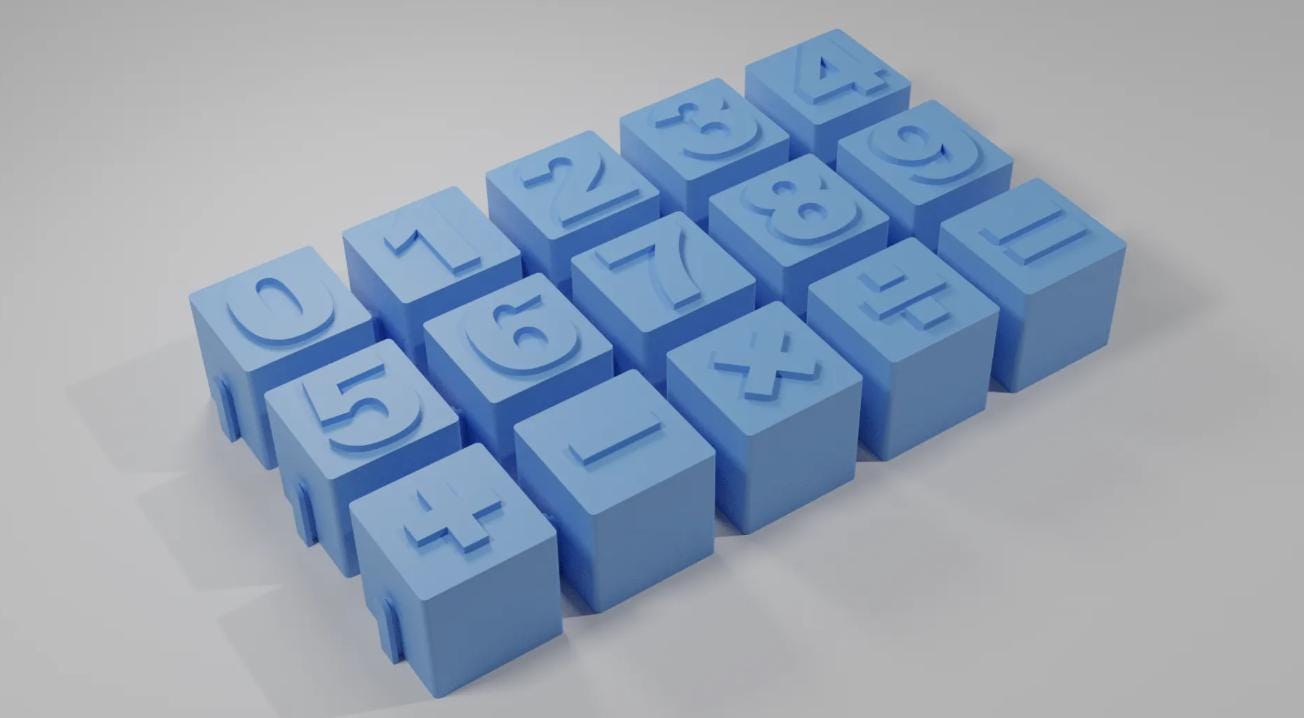 3D Printable Number Blocks STL | Montessori Learning Toy (digital ...