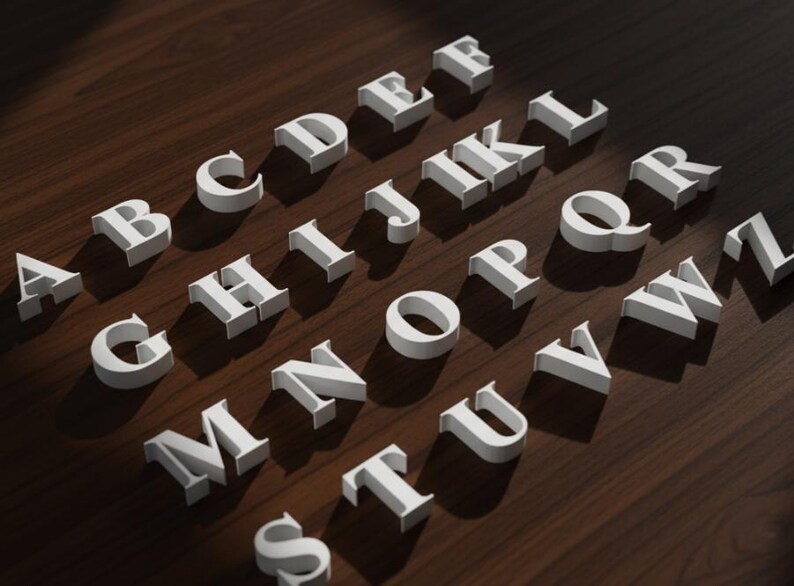Stl Letters Uppercase Alphabet Letters STL File | 3D Printable Block Letters ...