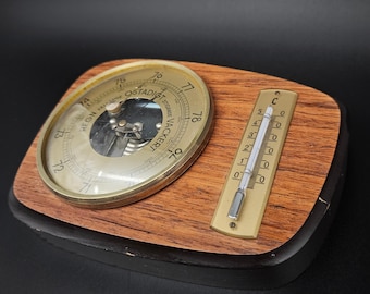 Vintage Swedish Barometer/Thermometer Weather Station, 1960s