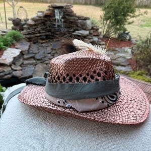 The "Copper Top", Western cowboy hat, size fits most with adjustable band image 3