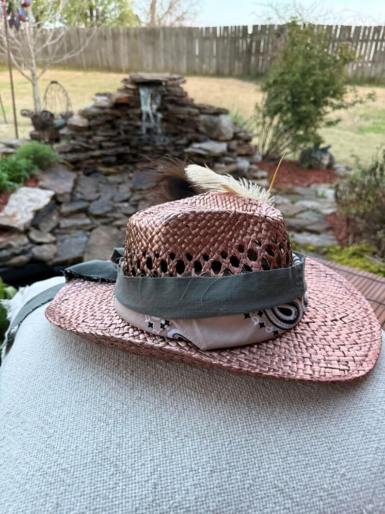 The "Copper Top", Western cowboy hat, size fits most with adjustable band image 3