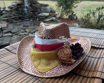 The "Tillie", cowgirl hat, western, metallic copper color, one size fits most, adjustable band