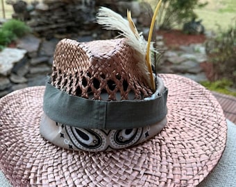 The "Copper Top", Western cowboy hat, size fits most with adjustable band