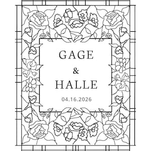 Glasmalerei Willkommen Hochzeitsschild Digitale Vorlage