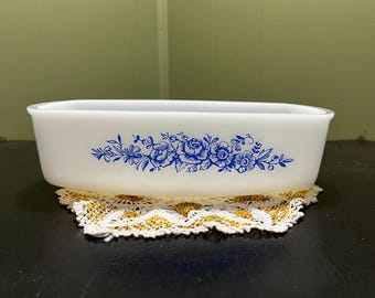Federal Glass vintage milk glass loaf pan