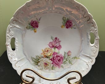 Antique floral serving/decorative plate