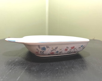 Vintage Action Country Classics Geese and floral casserole dish