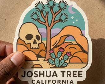 Joshua Tree Desert Magic Sticker - Souvenir Travel Decal, Waterproof Vinyl Die Cut Sticker