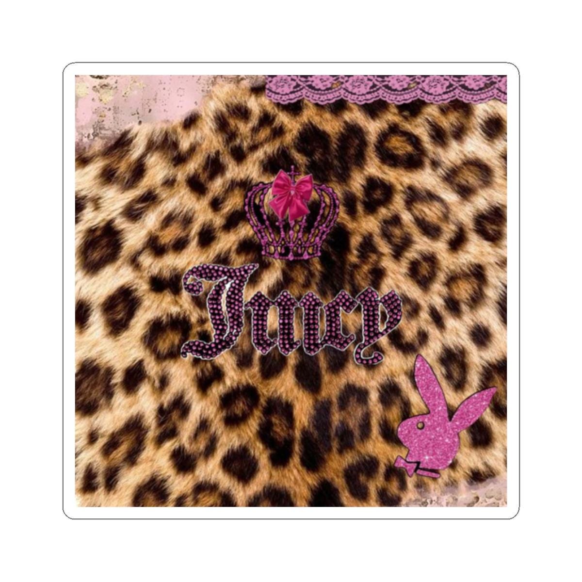 Vintage Y2K mcbling animal print leopard cheetah glitter playboy bunny hat Leopard Print & Playboy Bunny - Etsy main image 2