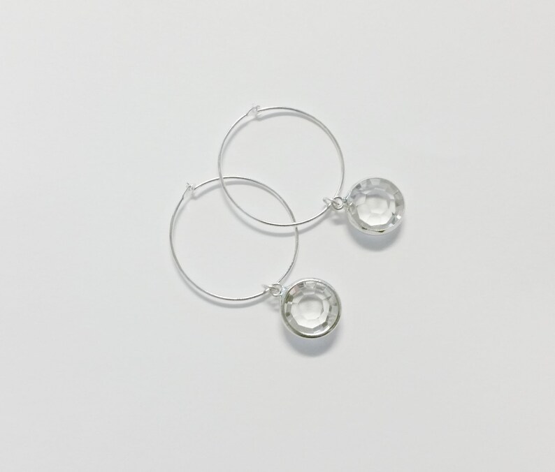 Darling Crystal, Hoopdangle Earrings Etsy