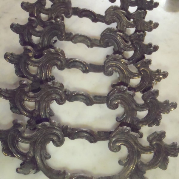 Set of 6 Vintage Keeler Brass Co. Dresser Pulls