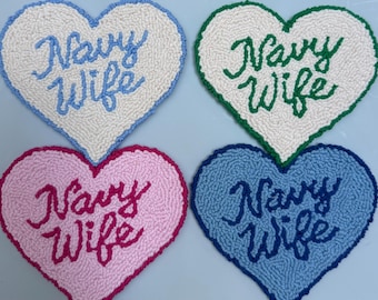 Navy wife mug rug