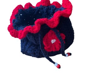Old Glory Navy Pouch · Red Ruffle