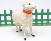 Antique 1930 39 s German 2 3 4 Inch Wooly Sheep, for Putz or Christmas Nativity, Easter