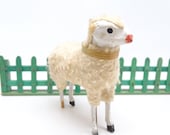 Antique 1930 39 s German 3 Inch Wooly Sheep, for Putz or Christmas Nativity Putz or Creche, Vintage Decor