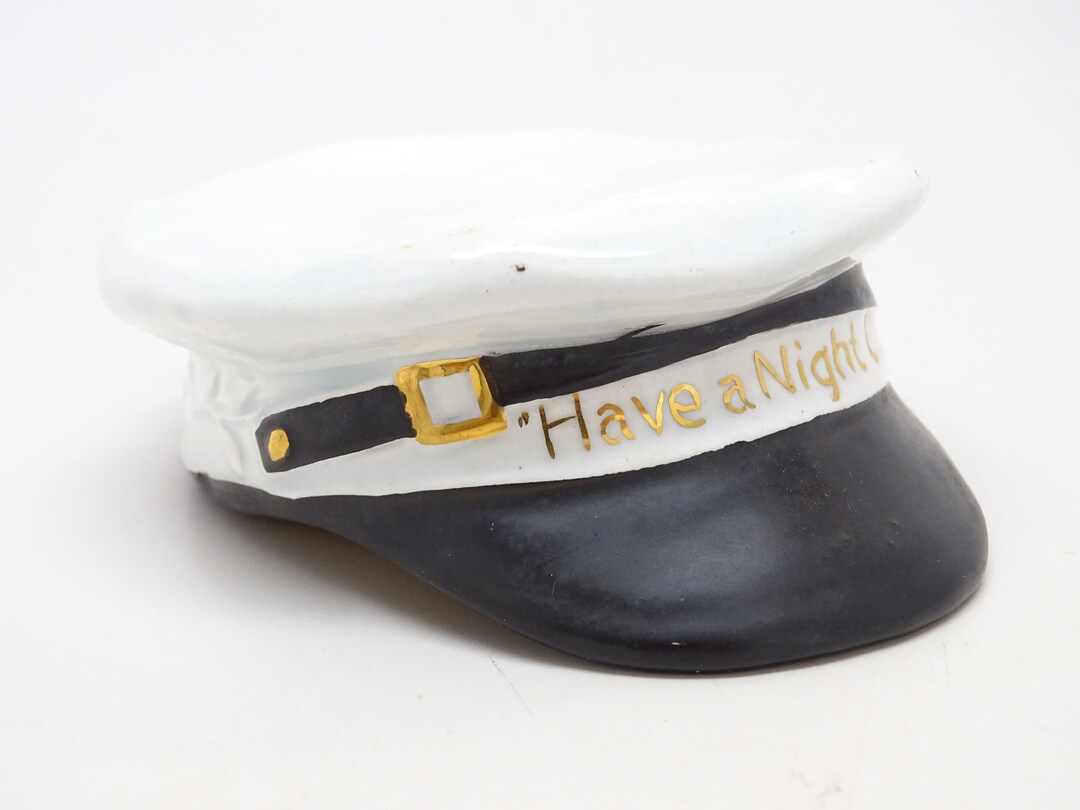 Antique German Glazed Bisque Figural Hat Flask Have A Night Etsy