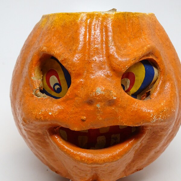 Vintage Paper Mache Halloween Pumpkins Etsy