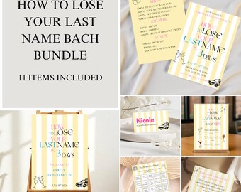 Editable How to Lose Your Last Name Bachelorette Bundle, Weekend Decor & Games (Digital Download)