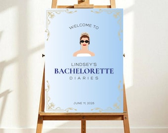 Editable Princess Diaries Bachelorette Welcome Sign, Royal Bach Decoration (Digital Download)
