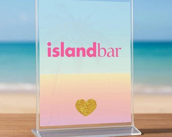 Editable Bach Island Bar Sign, Tropical Bachelorette Party Template (Digital Download)