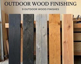 Wood Finishing Guide PDF | Outdoor Cedar Finishes | Ebonizing, Shou Sugi Ban, Whitewash, Grey Wash, Wood Stain Recipes