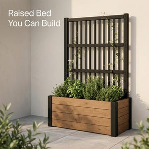 Raised Garden Bed Plans with Trellis | DIY Planter Box PDF | Woodworking Plans | Instant Download