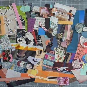 Studio Scraps: 2 oz Bits & Pieces Mini-Papierpackung mit Collage-Schnipseln, Resten und Formen für Junk Journals