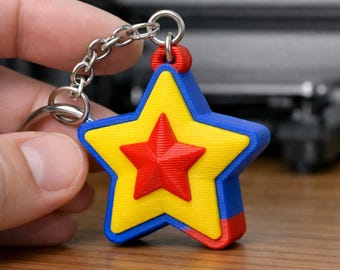 Llavero de duende de hongo místico, pintado a mano, con impresión 3D de fantasía, un amuleto caprichoso para bolso, un regalo único de coleccionista de Fairycore.