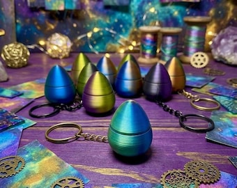 Mini Egg Clicker Keychain Sets of 5 to 20 • Fidget Party Favours • Goodie Bag Fillers • Sensory Clicker Keyring • Fidget Keychain Party Gift