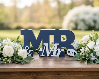 LBGTQIA - Mr & Mr Table Topper + FREE GIFT – 3D Printed Wedding / Anniversary Display Sign (Made in Australia)