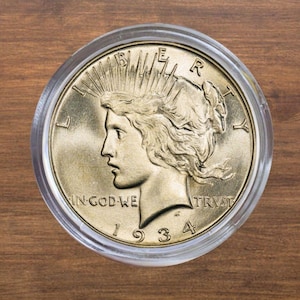 De Peace Dollar uit 1934 (P, D, S) – Complete set munttekens – Amerikaanse zilveren dollar