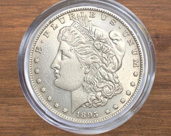 La moneta commemorativa vintage da collezione statunitense Morgan Dollar del 1895-CC - Data chiave per collezionisti