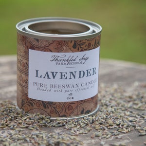 Lavender Pure Beeswax Candle