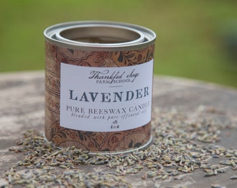 Lavender Pure Beeswax Candle