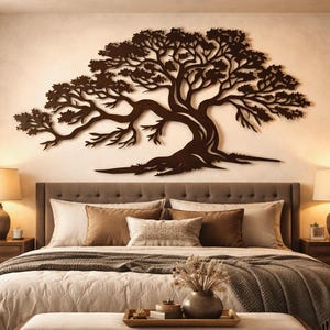 Albero della Vita - Decorazione murale in legno - Grande sagoma di albero tagliata al laser - Simbolo di crescita, forza, equilibrio, natura - Decorazione per la casa - Regalo