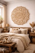 Sun Mandala Wall Art, Wooden Sacred Geometry Decor, Spiritual Energy Symbol, Boho Home Wall Decor, Meditation Room Gift Idea product logo