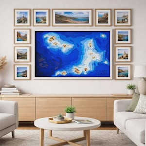 Cabo Verde Nautical 3D Wooden Depth Map