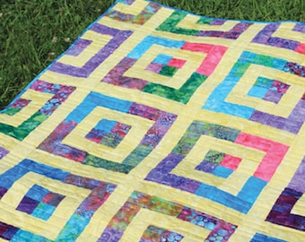 Cha Cha Cha 2-1/2" Strip Quilt Pattern - Multiple Sizes -   PDF Version