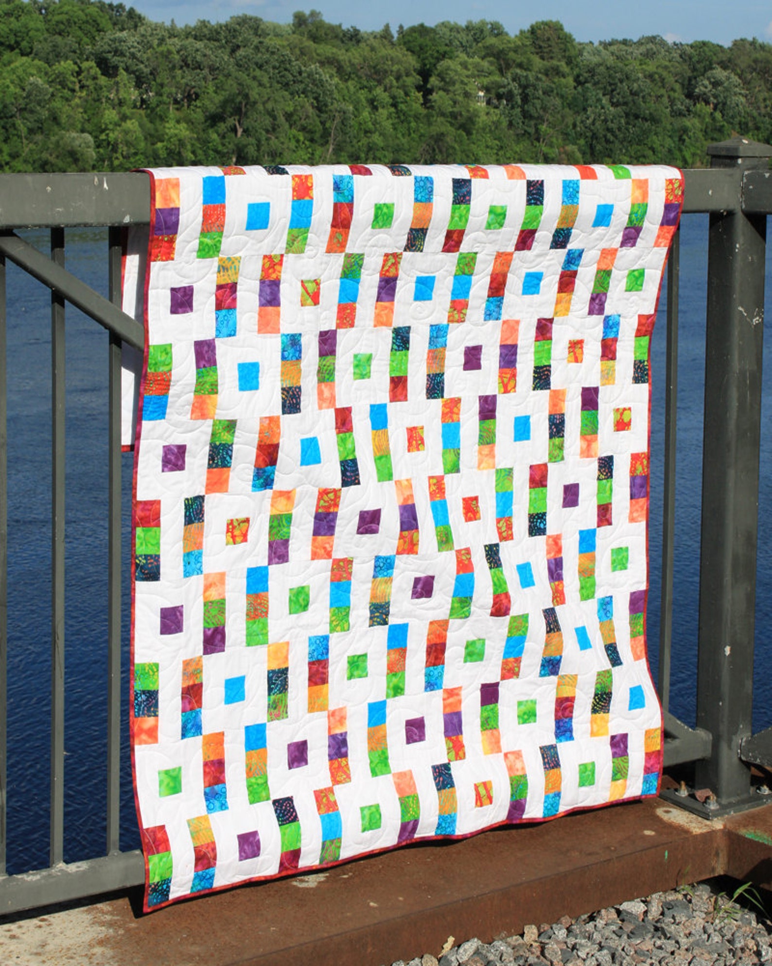 Square Step 2-1/2" Strip Quilt Pattern - Multiple Sizes - Crib to King ...