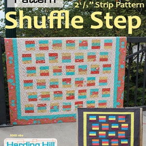 Shuffle Step 2-1/2 Strip Quilt Pattern Multiple Sizes PDF version image 3