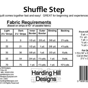 Shuffle Step 2-1/2 Strip Quilt Pattern Multiple Sizes PDF version image 2