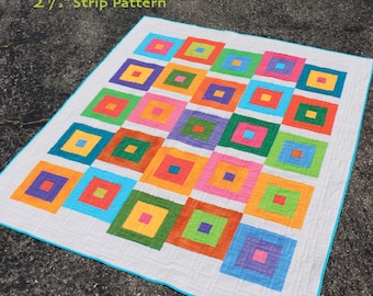 Block Hop-quiltpatroon van 2 1/2" - meerdere formaten - pdf-versie