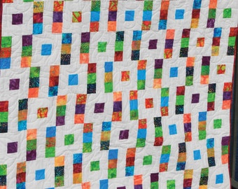 Square Step 2-1/2" Strip Quilt Pattern - Multiple Sizes -  PDF Version