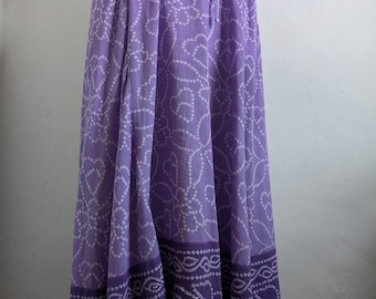 Vintage 90s Purple Boho Cotton Maxi Skirt - Phoebe Buffay Inspired, Whimsigoth Fairycore