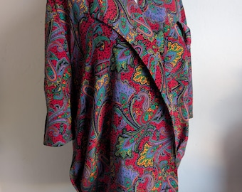Vintage Frank Usher lange paisley-blazer jaren 80 - schoudervullingen - Verenigd Koninkrijk 12