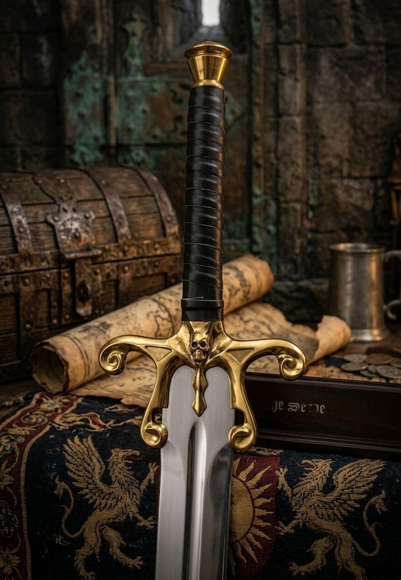 Handmade He-Man Sword Replica 1987 Movie Carbon Steel Blade Cosplay Sword