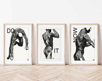 DO IT NOW Weight Loss Motivation - Gallery Wall Art Prints - Set of 3