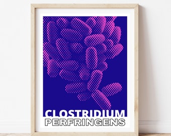 THE PURPLE SIEGE: A Clostridium Perfringens Invasion Art Print