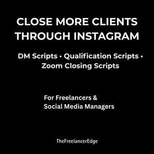 Guiones para mensajes directos de Instagram para autónomos / Guiones para cerrar ventas / Guiones de ventas / Guiones para concertar citas